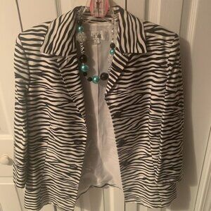 Zebra Print Jacket/Necklace!